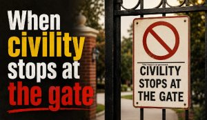 When civility stops at the gate