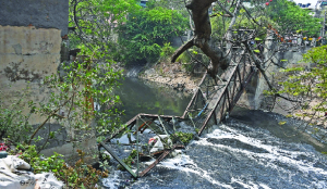 Woman killed after foot overbridge collapses in Roop Nagar