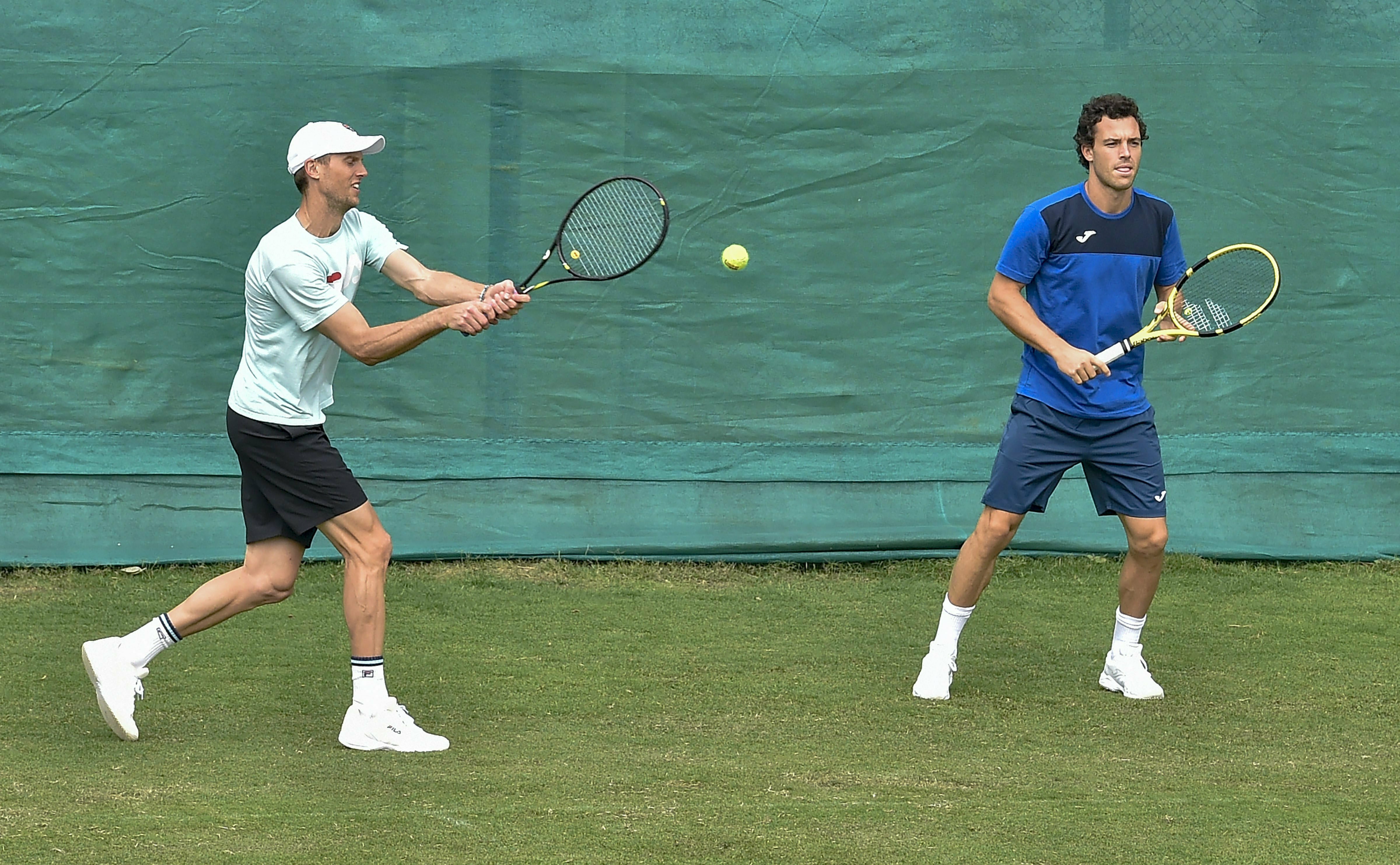 Bollywood actors Shah Rukh Khan, Ranbir Kapoor and Alia Bhatt perform at Mumbai Police's 'Umang 2019', in MumbaiItaly's tennis players Marco Cecchinato (R) and Andreas Seppi during a training session ahead of Davis Cup match against India, in Kolkata - PTI