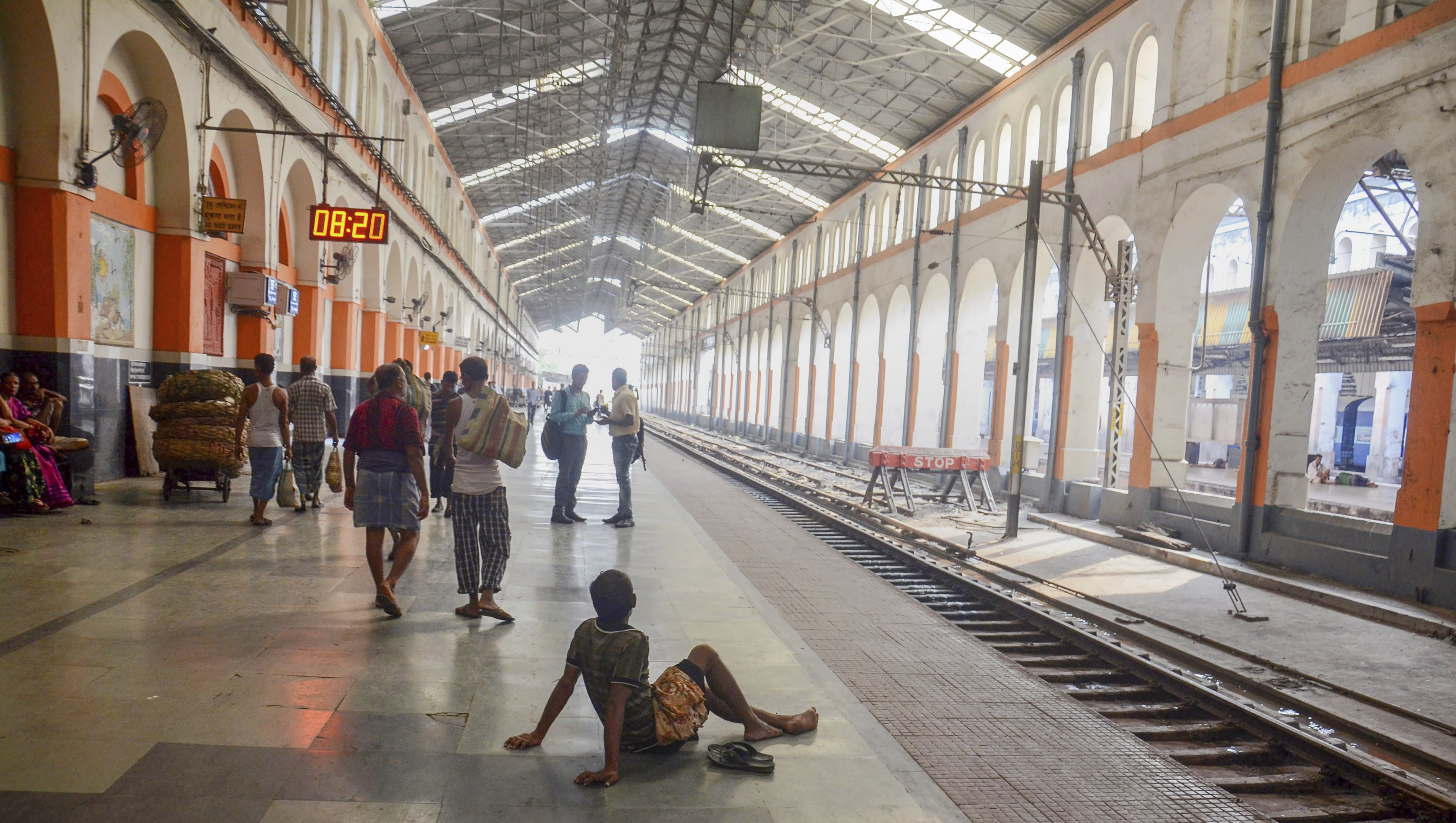 A view of a platform at the Sealdah Railway Station during the 'Bangla Bandh' strike, called by BJP against the State government, in Kolkata - PTI