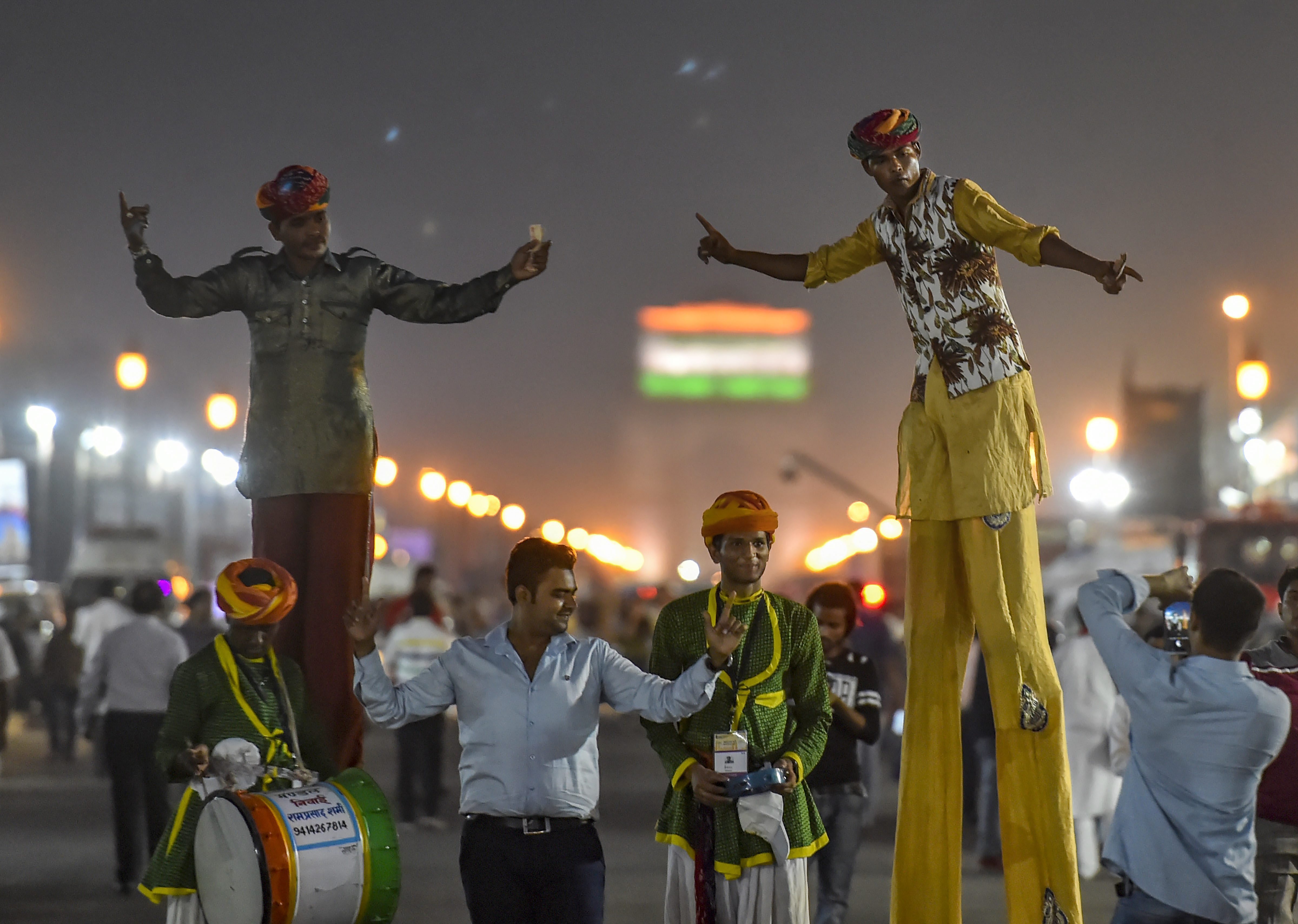 Artist perform on the last day of the 'Paryatan Parv' in New Delhi - PTI