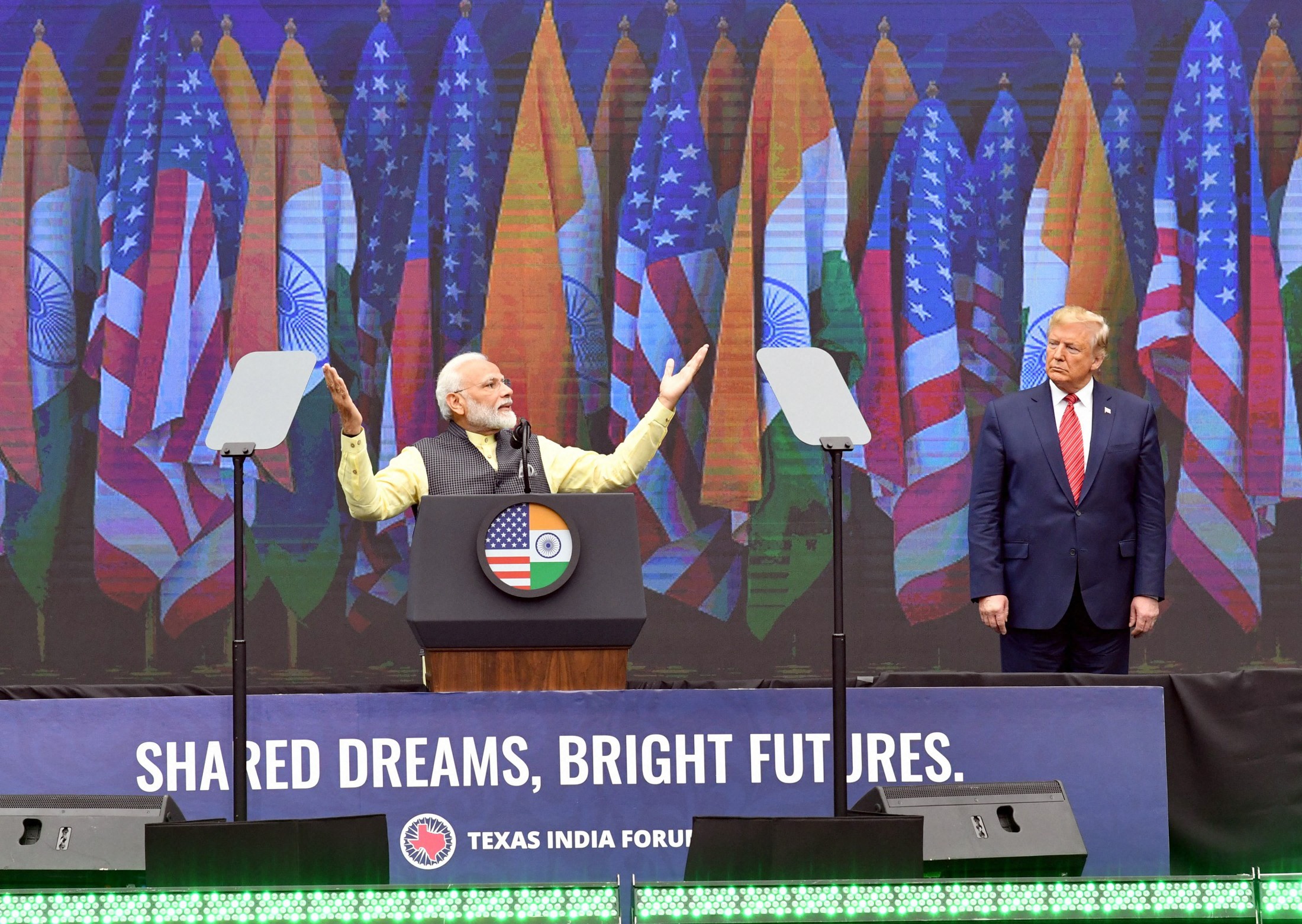 Prime Minister Narendra Modi addresses at the 'Howdy Modi' event, in Houston, USA - PTI